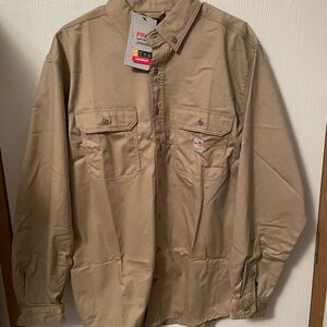 Carhartt FR Flame Resistant Men's Work Shirt SZ L Loose Fit CAT2